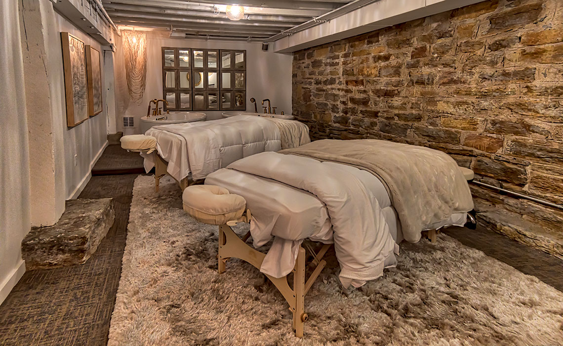 Retail architecture and interiors for Sanctuary SalonSpa in Excelsior, MN